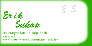 erik sukop business card